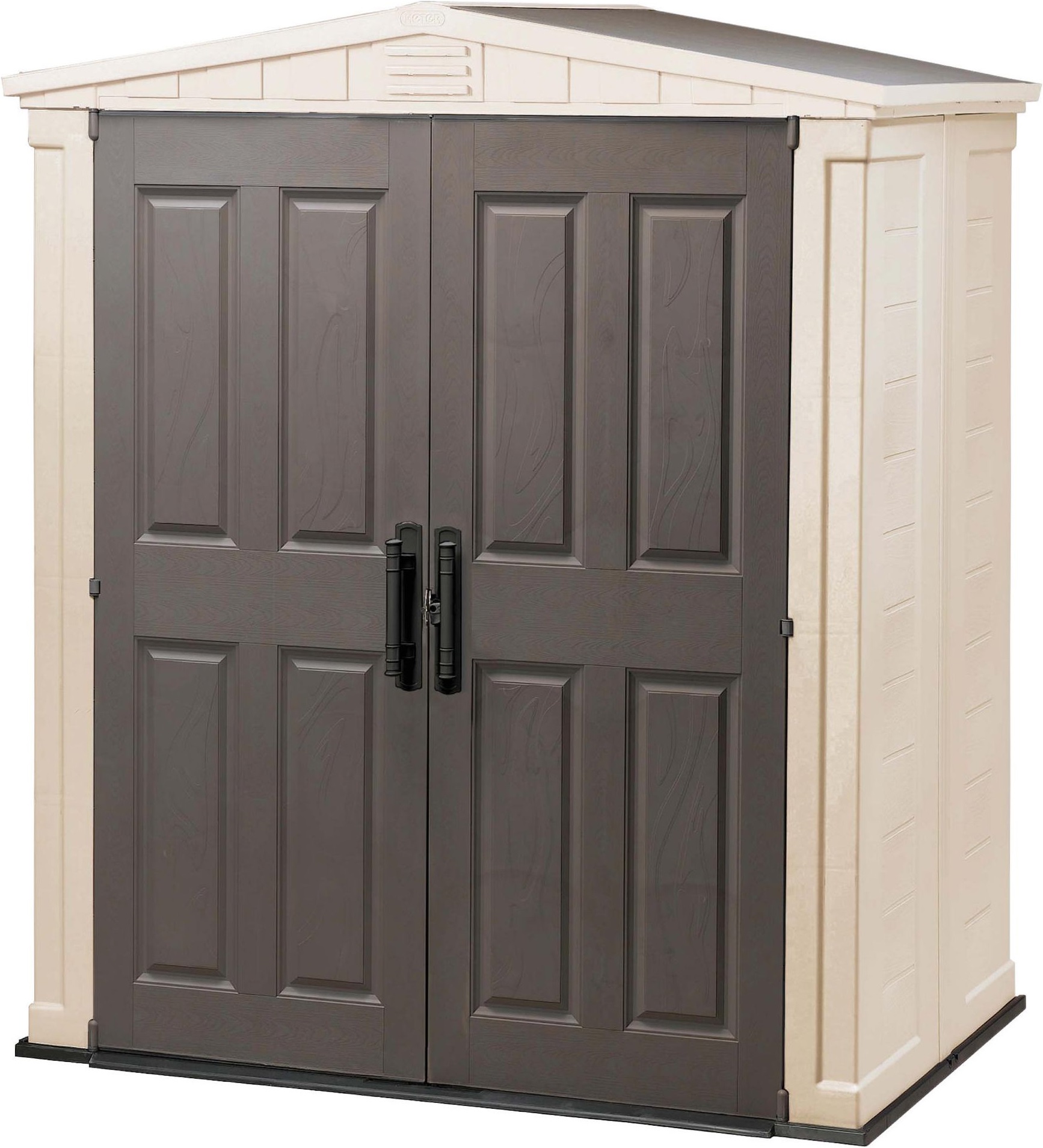 NEW Keter Apex Plastic Garden Storage Shed with Double Doors 6ft x 3ft